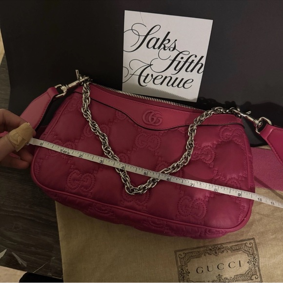 Gucci Matelasse Pink Quilted Crossbody Bag retail $3500 - Picture 13 of 16